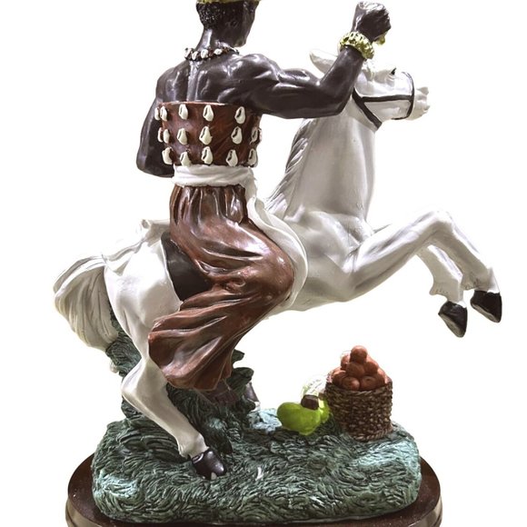 Shango Orisha Figurine White Horse Chango Statue African God of Thunder - Picture 8 of 10